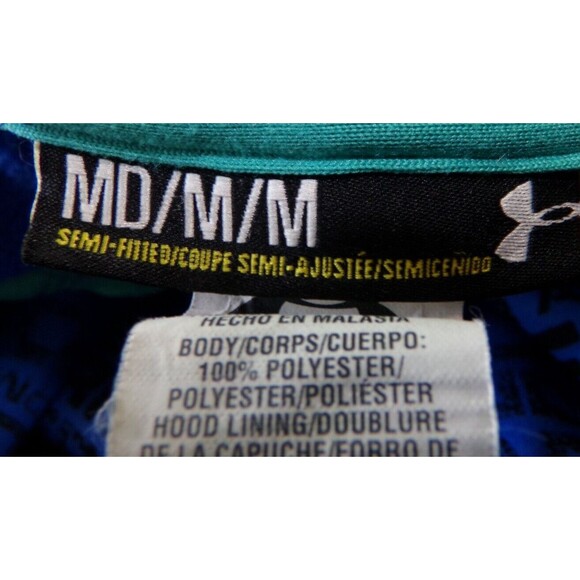 Under Armour Men's Medium Full Zip Hoodie Sweatshirt Jacket Blue - Picture 6 of 8